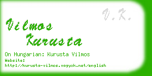 vilmos kurusta business card